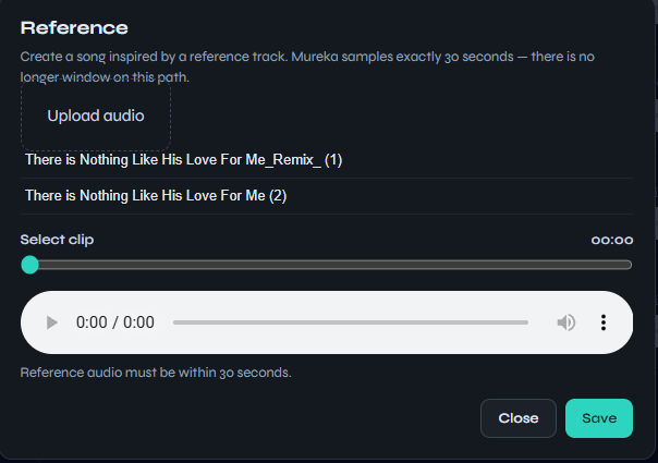 Choosing a 30-second reference window